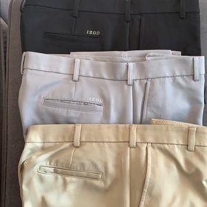 IZOD Golf pants (bundle, set of 3) - flat front